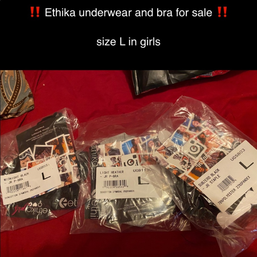 Ethika Underwear and Bra